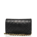 Chanel Classic Black Quilted Lambskin Full Flap Bag With 24K Gold-Plated Hardware