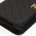 Chanel Classic Black Quilted Lambskin Full Flap Bag With 24K Gold-Plated Hardware