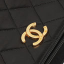 Chanel Classic Black Quilted Lambskin Full Flap Bag With 24K Gold-Plated Hardware
