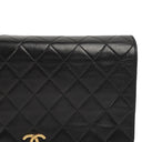 Chanel Classic Black Quilted Lambskin Full Flap Bag With 24K Gold-Plated Hardware