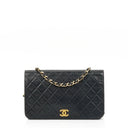 Chanel Classic Black Quilted Lambskin Full Flap Bag With Gold-Tone Hardware