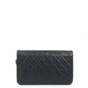 Chanel Classic Black Quilted Lambskin Full Flap Bag With Gold-Tone Hardware