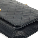 Chanel Classic Black Quilted Lambskin Full Flap Bag With Gold-Tone Hardware