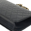 Chanel Classic Black Quilted Lambskin Full Flap Bag With Gold-Tone Hardware