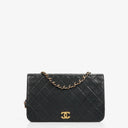 Chanel Classic Black Quilted Lambskin Full Flap Bag With Gold-Tone Hardware