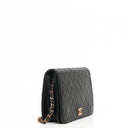 Chanel Classic Black Quilted Lambskin Full Flap Bag With Gold-Tone Hardware