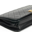 Chanel Classic Black Quilted Lambskin Full Flap Bag With Gold-Tone Hardware