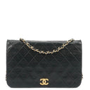 Chanel Classic Black Quilted Lambskin Full Flap With 24K Gold-Plated Hardware