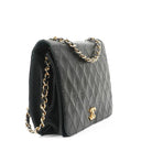 Chanel Classic Black Quilted Lambskin Full Flap With 24K Gold-Plated Hardware