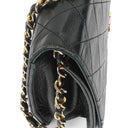 Chanel Classic Black Quilted Lambskin Full Flap With 24K Gold-Plated Hardware
