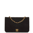 Chanel Classic Brown Quilted Jersey Full Flap Bag With 24K Gold-Plated Hardware