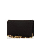 Chanel Classic Brown Quilted Jersey Full Flap Bag With 24K Gold-Plated Hardware