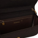 Chanel Classic Brown Quilted Jersey Full Flap Bag With 24K Gold-Plated Hardware