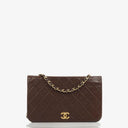 Chanel Classic Brown Quilted Lambskin Full Flap Bag With 24K Gold-Plated Hardware