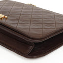 Chanel Classic Brown Quilted Lambskin Full Flap Bag With 24K Gold-Plated Hardware
