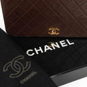 Chanel Classic Brown Quilted Lambskin Full Flap Bag With 24K Gold-Plated Hardware