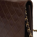 Chanel Classic Brown Quilted Lambskin Full Flap Bag With 24K Gold-Plated Hardware