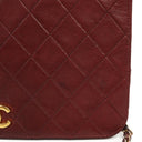 Chanel Classic Burgundy Quilted Lambskin Full Flap Bag With 24K Gold-Plated Hardware