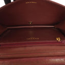 Chanel Classic Burgundy Quilted Lambskin Full Flap Bag With 24K Gold-Plated Hardware