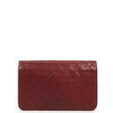 Chanel Classic Burgundy Quilted Lambskin Full Flap Bag With 24K Gold-Plated Hardware
