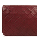 Chanel Classic Burgundy Quilted Lambskin Full Flap Bag With 24K Gold-Plated Hardware