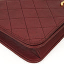 Chanel Classic Burgundy Quilted Lambskin Full Flap Bag With 24K Gold-Plated Hardware