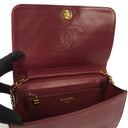Chanel Classic Burgundy Quilted Lambskin Full Flap Bag With 24K Gold-Plated Hardware