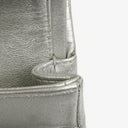 Chanel Classic Double Flap Bag Metallic Silver Quilted Lambskin With Silver-Tone Hardware
