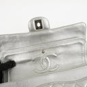 Chanel Classic Double Flap Bag Metallic Silver Quilted Lambskin With Silver-Tone Hardware