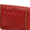 Chanel Classic Envelope Flap Bag in Red Quilted Lambskin With 24K Gold-Plated Hardware