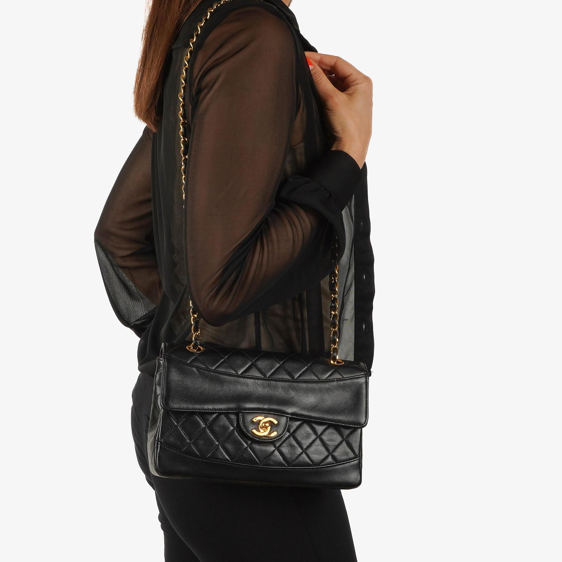 Chanel Classic Flap Bag Lambskin 24k Gold-Plated Hardware