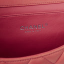 Chanel Classic Flap Clutch With Chain Quilted Leather With Silver-Tone Hardware