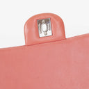 Chanel Classic Flap Clutch With Chain Quilted Leather With Silver-Tone Hardware