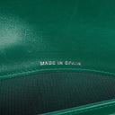 Chanel Classic Flap Long Wallet In Green Quilted Leather