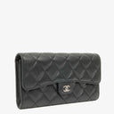 Chanel Classic Flap Wallet Black Quilted Lambskin