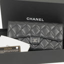 Chanel Classic Flap Wallet Black Quilted Lambskin