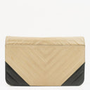Chanel Classic Full Flap Bag Beige Chevron Quilted Leather 24K Gold-Plated Hardware