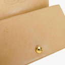 Chanel Classic Full Flap Bag Beige Chevron Quilted Leather 24K Gold-Plated Hardware