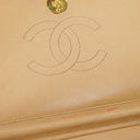 Chanel Classic Full Flap Bag Beige Chevron Quilted Leather 24K Gold-Plated Hardware