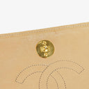 Chanel Classic Full Flap Bag Beige Chevron Quilted Leather 24K Gold-Plated Hardware