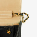 Chanel Classic Full Flap Bag Beige Chevron Quilted Leather 24K Gold-Plated Hardware