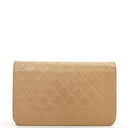 Chanel Classic Full Flap Bag Beige Quilted Lambskin 24K Gold-Plated Hardware