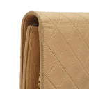 Chanel Classic Full Flap Bag Beige Quilted Lambskin 24K Gold-Plated Hardware