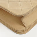 Chanel Classic Full Flap Bag Beige Quilted Lambskin 24K Gold-Plated Hardware