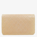 Chanel Classic Full Flap Bag Beige Quilted Lambskin 24K Gold-Plated Hardware
