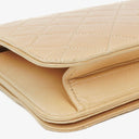 Chanel Classic Full Flap Bag Beige Quilted Lambskin 24K Gold-Plated Hardware