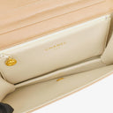Chanel Classic Full Flap Bag Beige Quilted Lambskin 24K Gold-Plated Hardware