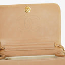 Chanel Classic Full Flap Bag Beige Quilted Lambskin 24K Gold-Plated Hardware