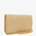 Chanel Classic Full Flap Bag Beige Quilted Lambskin 24K Gold-Plated Hardware