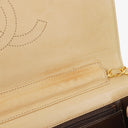 Chanel Classic Full Flap Bag Beige Quilted Lambskin 24K Gold-Plated Hardware
